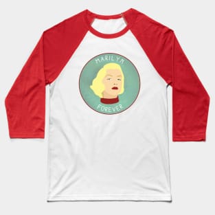 Marilyn Forever - Marilyn Monroe Tribute Design, Textured Blue Background Baseball T-Shirt
